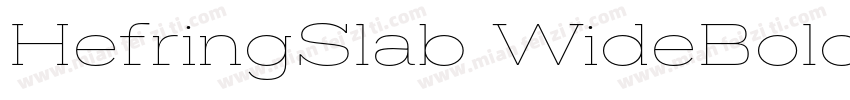 HefringSlab WideBold字体转换